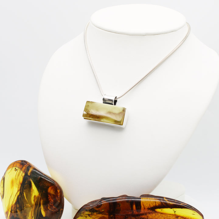 Landscape Baltic Amber Pendant