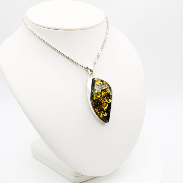 Green Baltic Amber Pendant