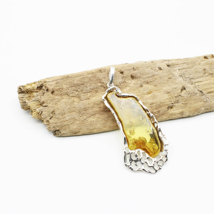 Organic Baltic Amber Pendant