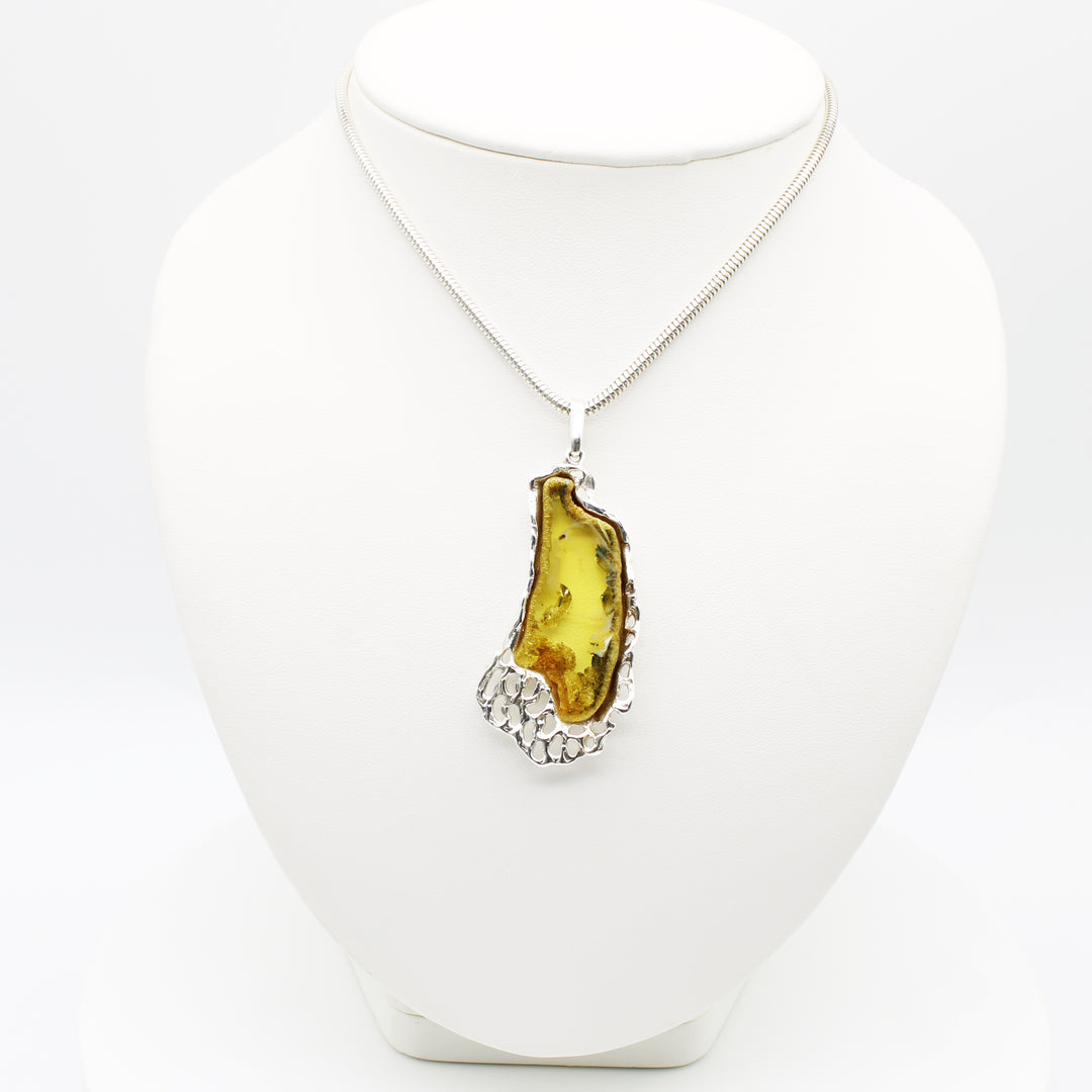 Organic Baltic Amber Pendant