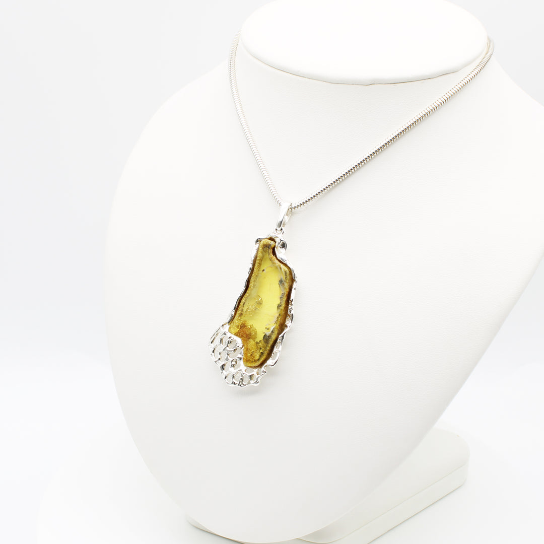 Organic Baltic Amber Pendant