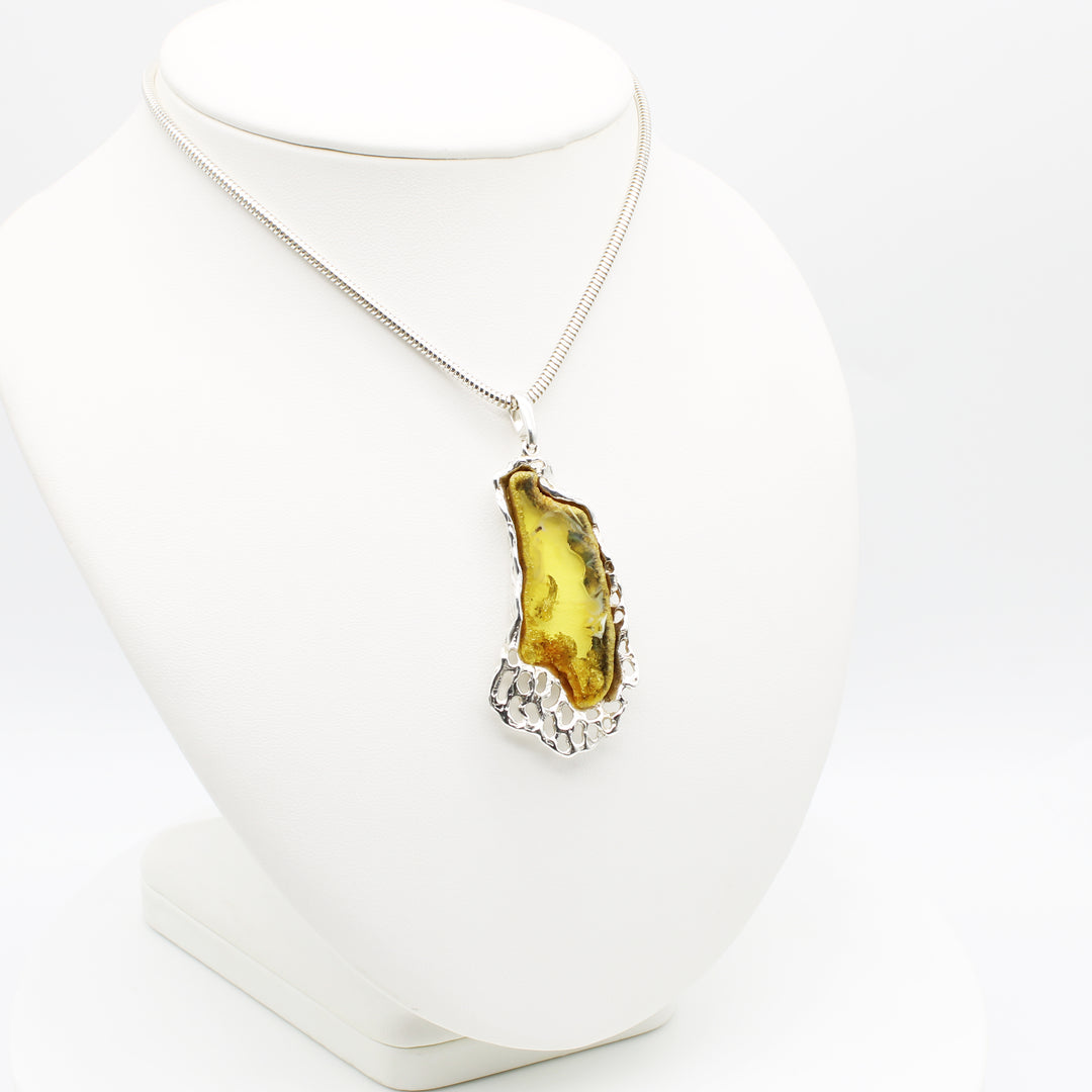 Organic Baltic Amber Pendant