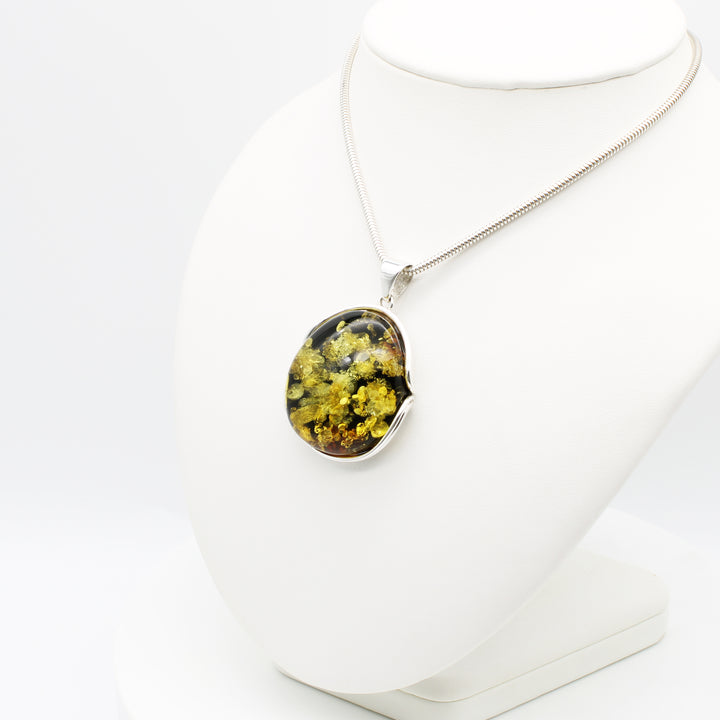 Green Baltic Amber Pendant