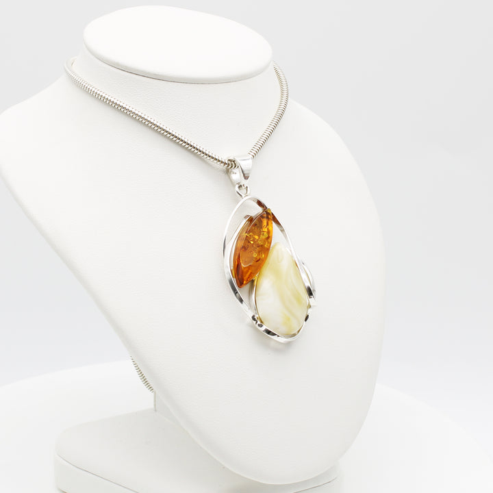 Baltic Amber Two Colour Pendant