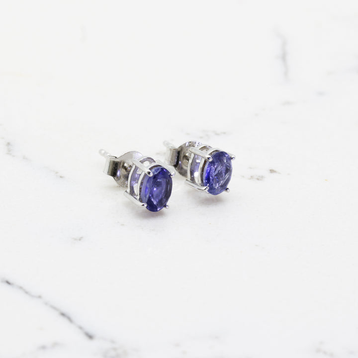 Iolite Stud Earrings