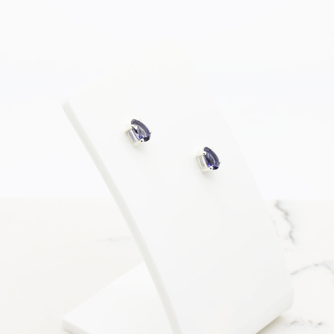 Iolite Stud Earrings