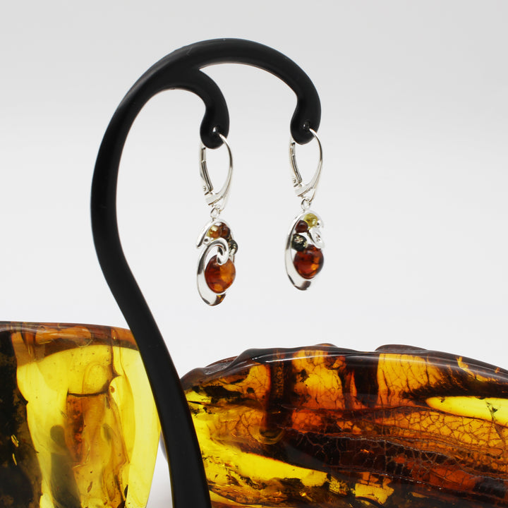 Mixed Amber Drop Earrings