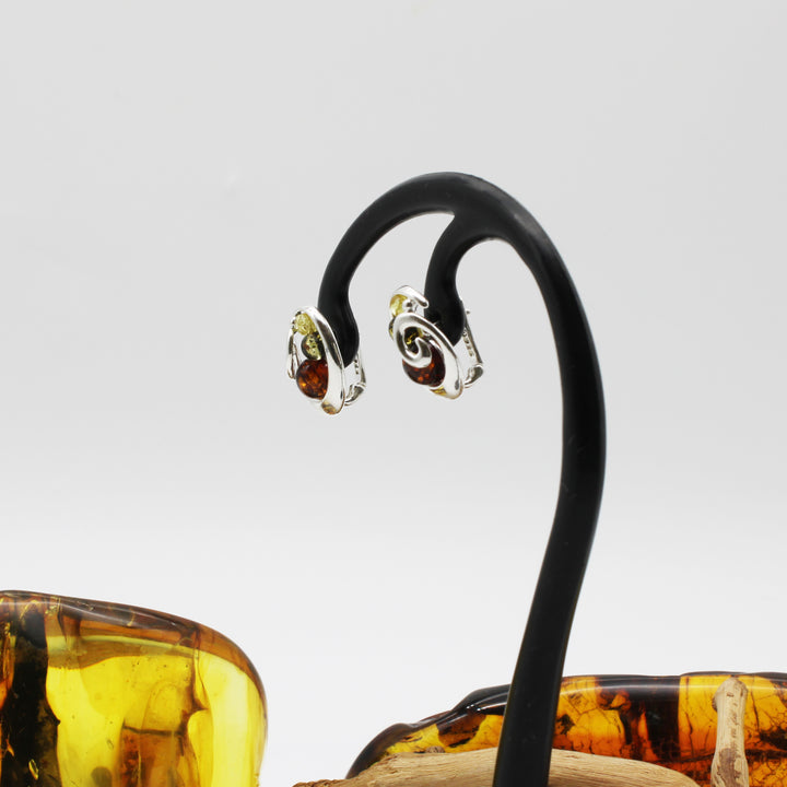 Cognac Amber Earrings