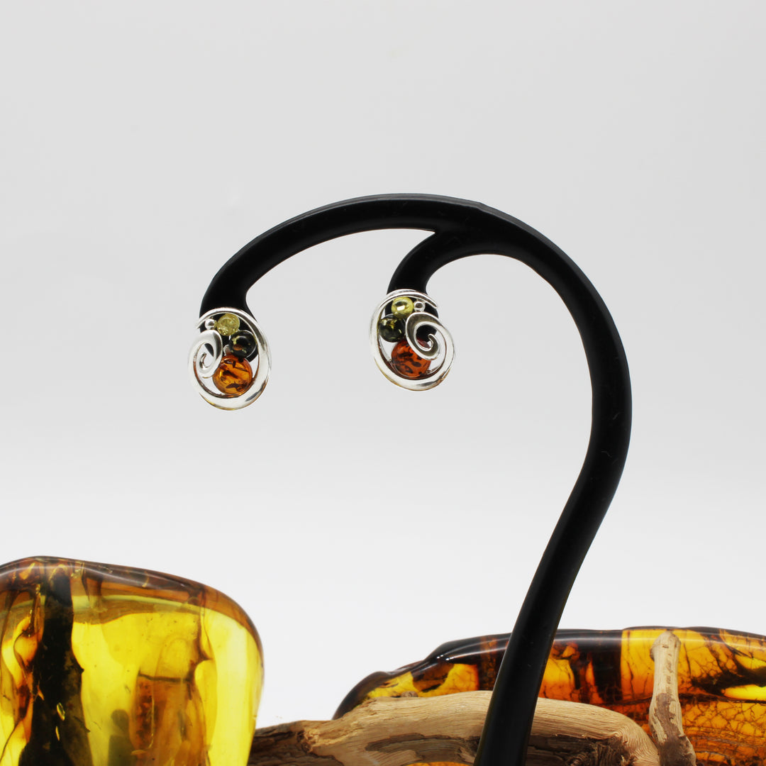 Cognac Amber Earrings