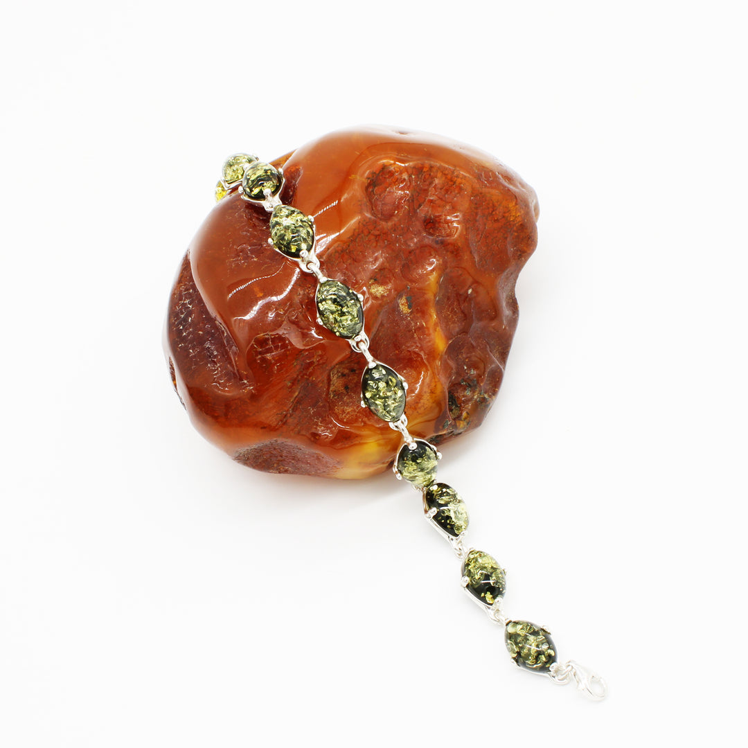 Green Amber Bracelet