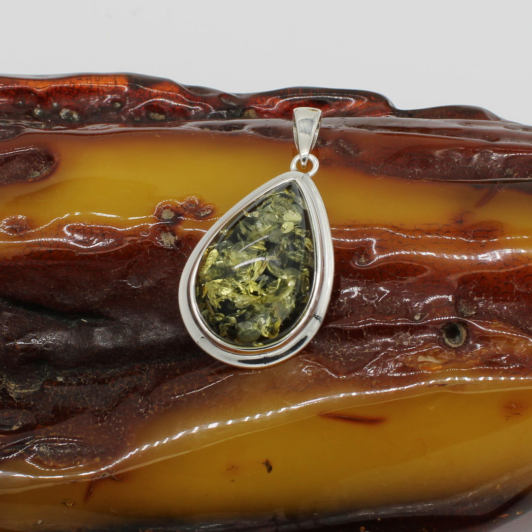 Green Amber Pendant