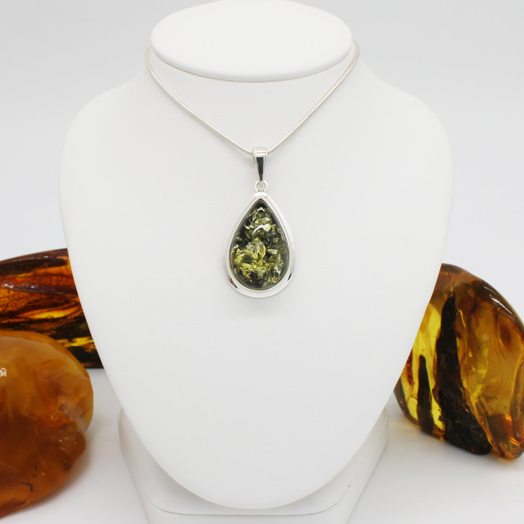 Green Amber Pendant