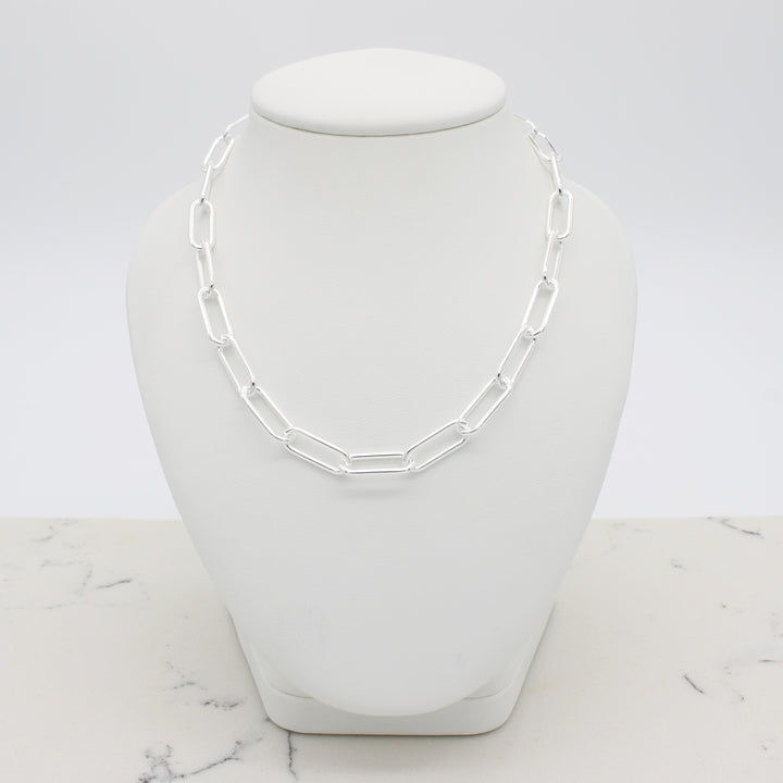 Sterling Silver Paperclip Necklace