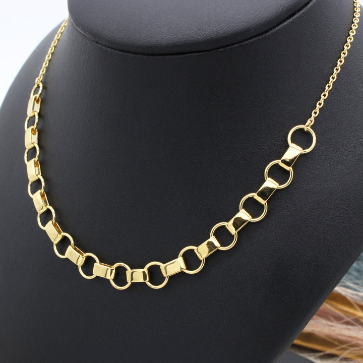 Gold Vermeil Rounded Link Necklace