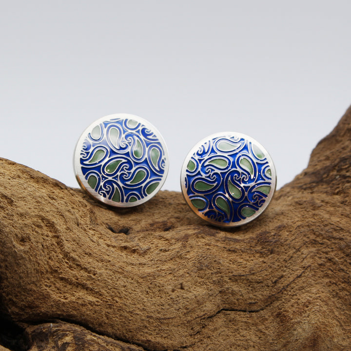 Paisley Steel Cufflinks