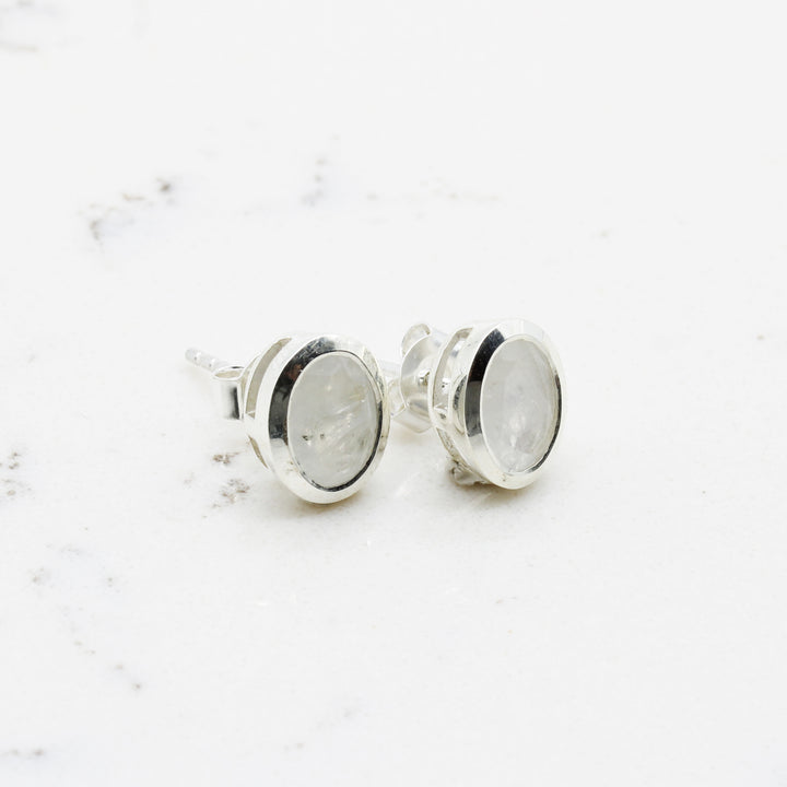 Moonstone Stud Earrings