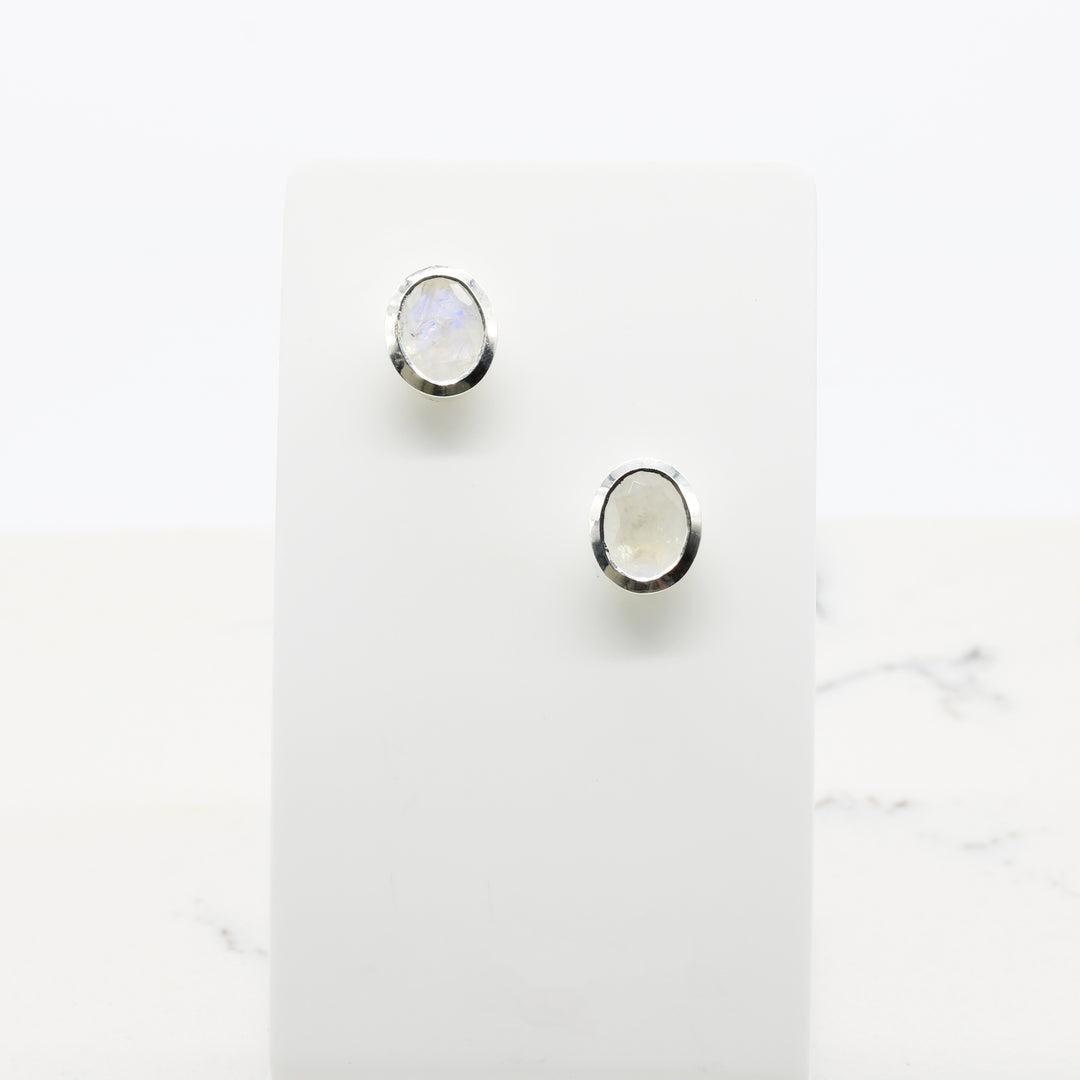 Moonstone Stud Earrings