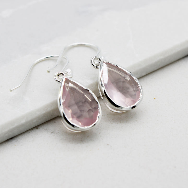 Rose Quartz Drop Earrings