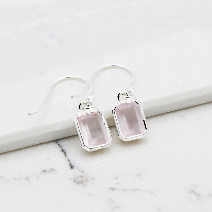 Rose Quartz Drop Earrings