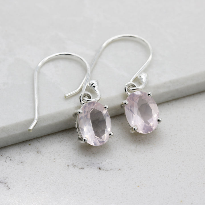 Rose Quartz Drop Earrings