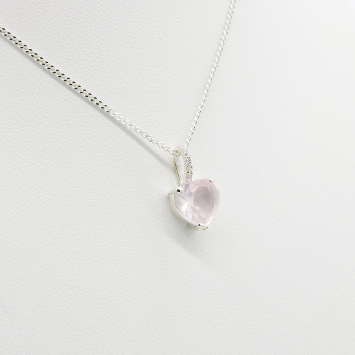 Rose Quartz Heart Pendant