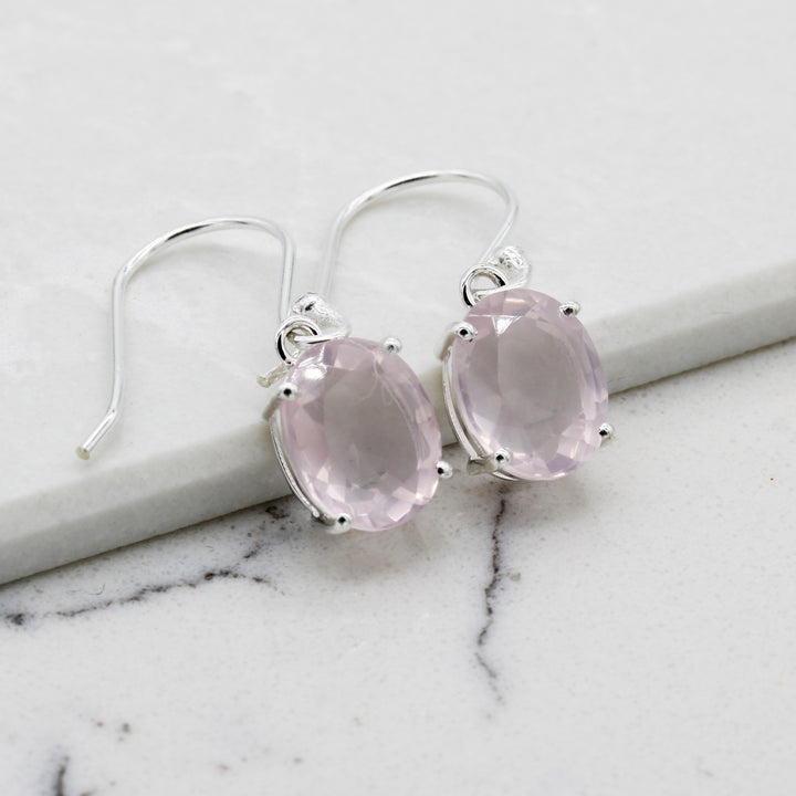 Rose Quartz Drop Earrings