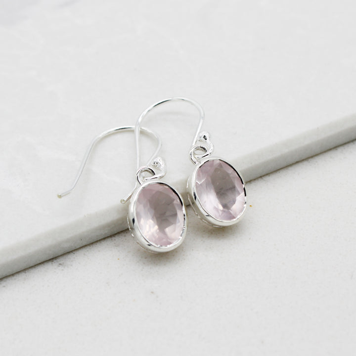 Rose Quartz Drop Earrings