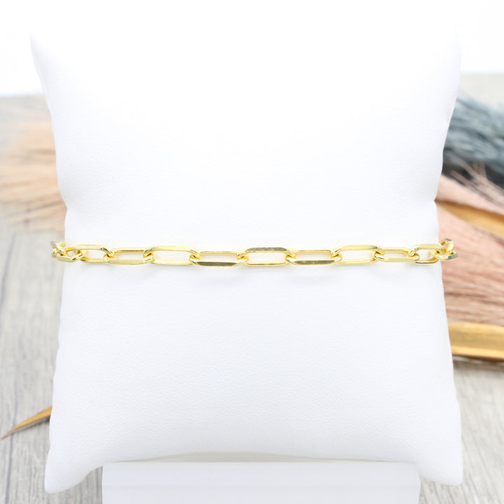 Gold Vermeil Paperclip Bracelet