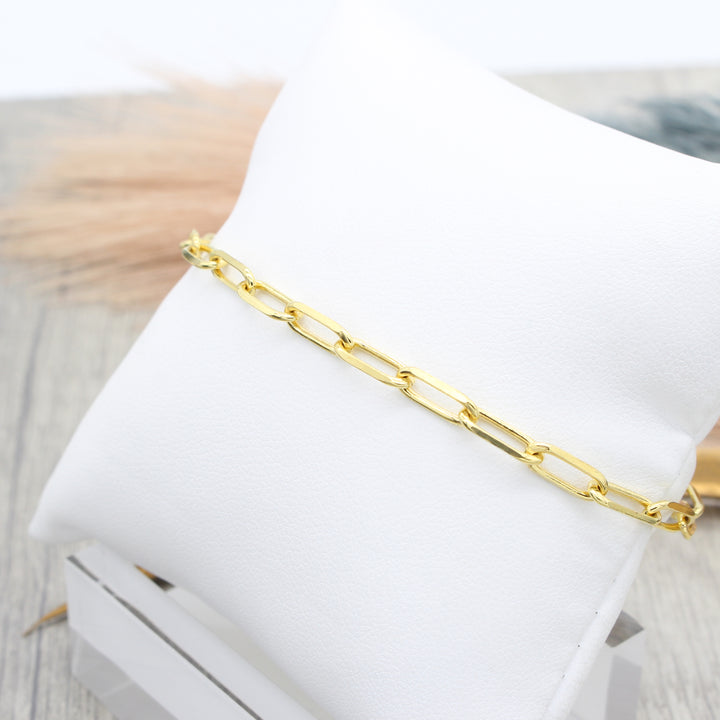 Gold Vermeil Paperclip Bracelet