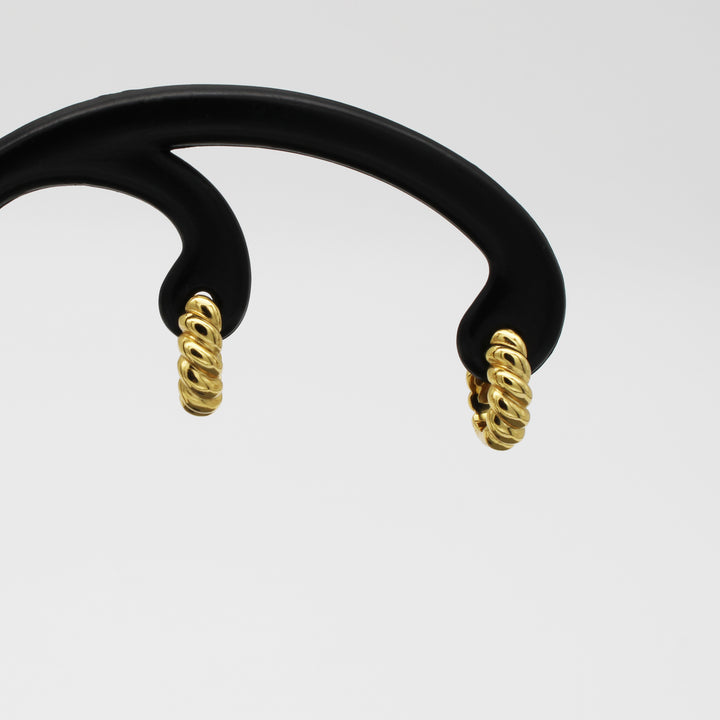 Gold Vermeil Twist Hoop Earrings