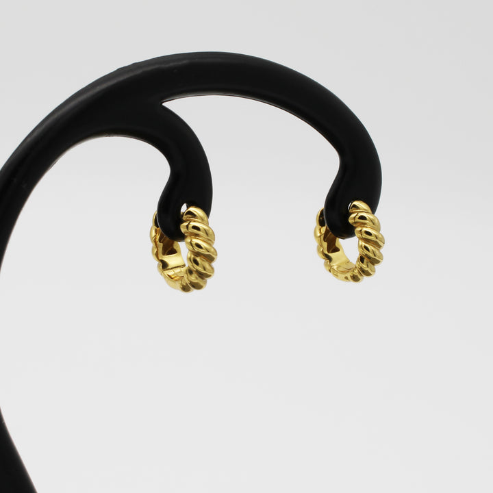 Gold Vermeil Twist Hoop Earrings