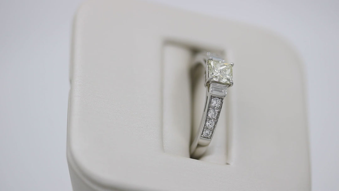 Champagne Princess Cut Diamond Ring