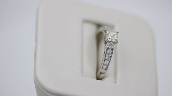 Champagne Princess Cut Diamond Ring