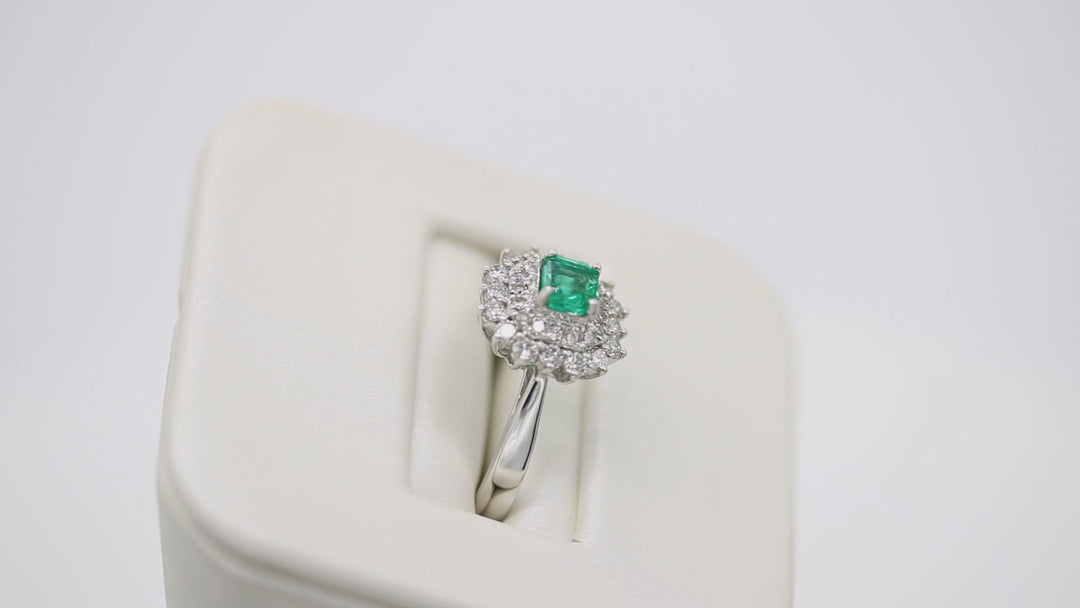 Emerald and Diamond Ring