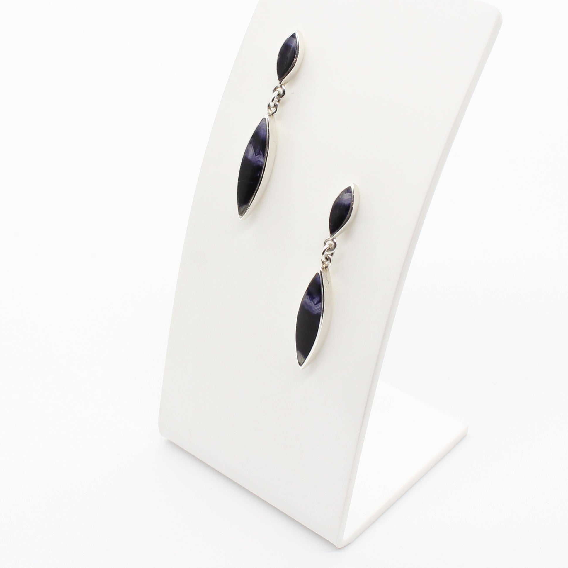 Blue John Earrings | Blue John Drop Earrings | Blue John Stud Gold & Silver  Earrings