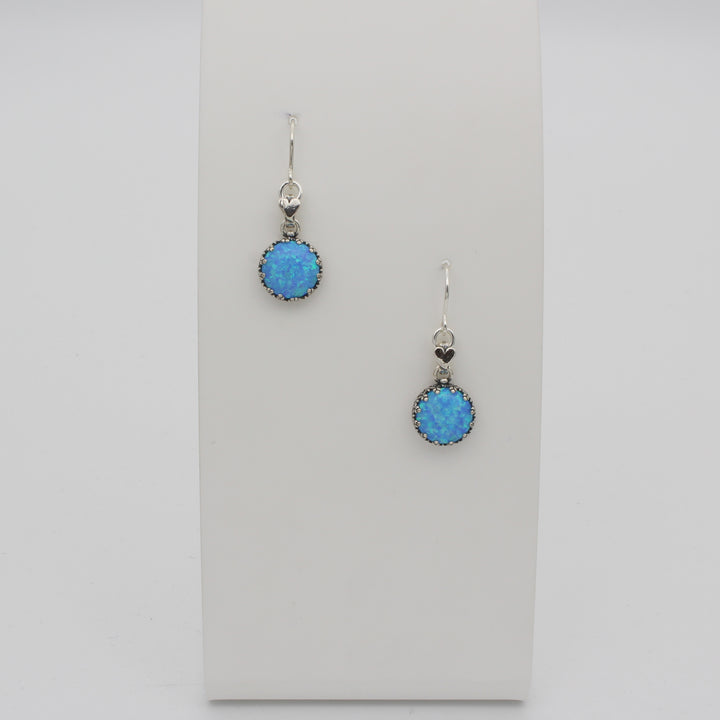 Blue Opal Drop Earrings