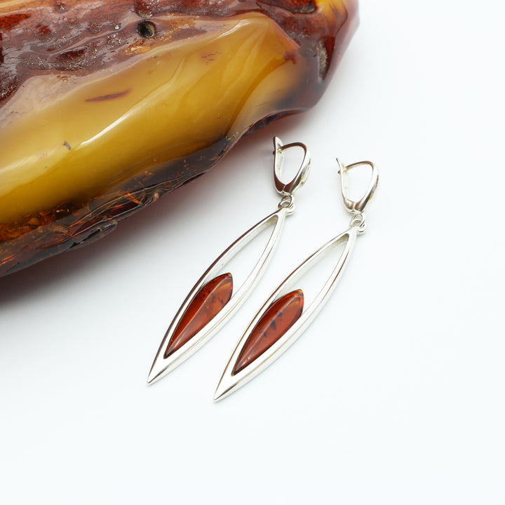 Amber Drop Earrings