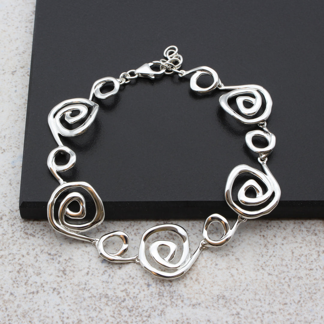 Spiral Silver Bracelet