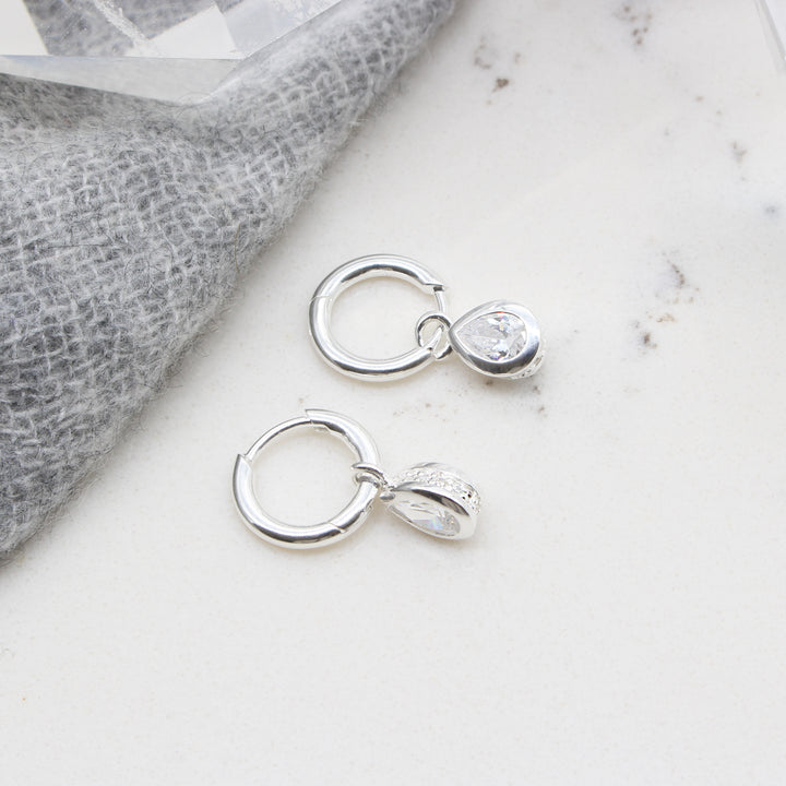 Gemstone Hoop Earrings