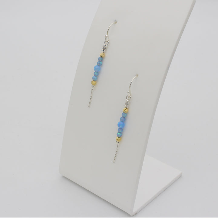 Blue Opal Drop Earrings