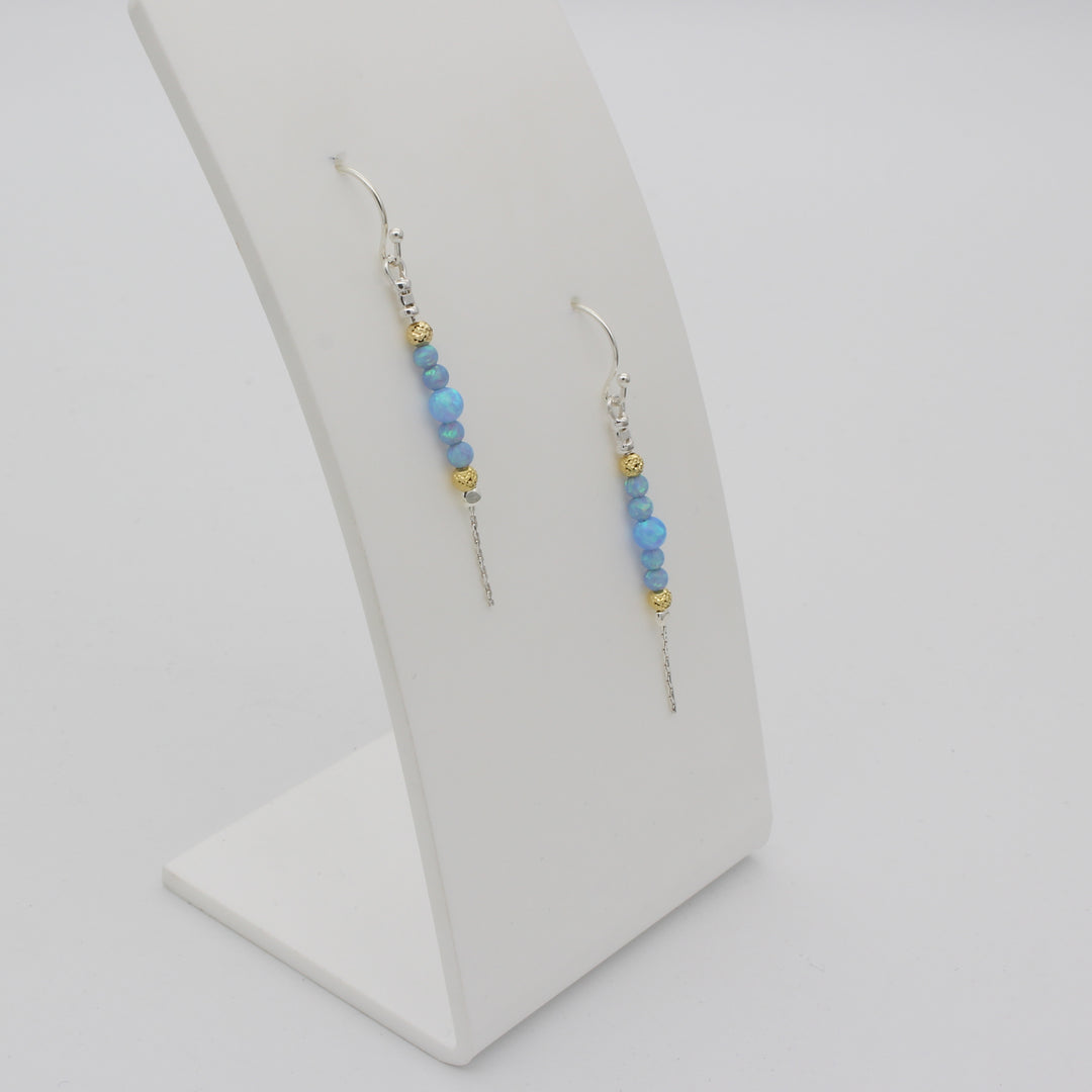 Blue Opal Drop Earrings