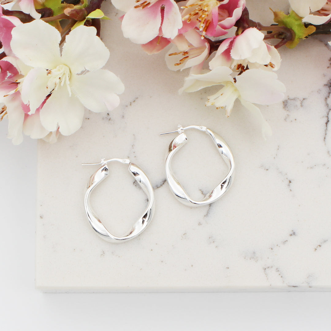 Silver Hoop Earrings