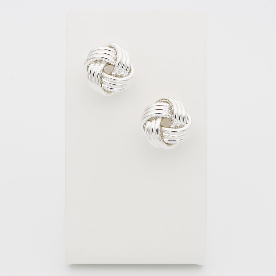 Silver Knot Studs (large)