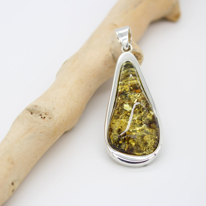 Green Amber Pendant