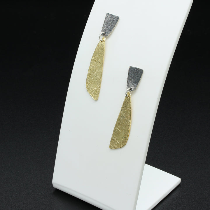 Gold & Black Drop Earrings