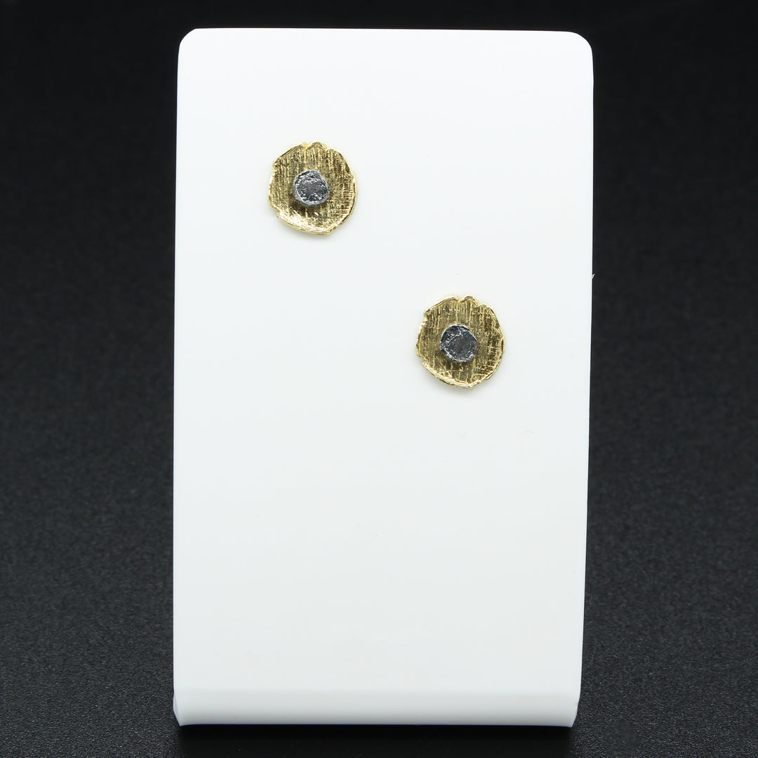 Silver & Gold Disc Studs