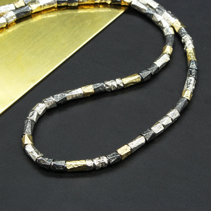 Gold & Silver Beaded Necklace