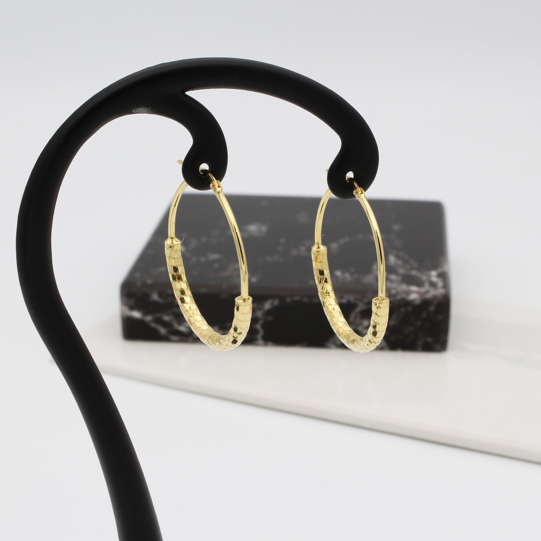 Gold Sparkly Hoops