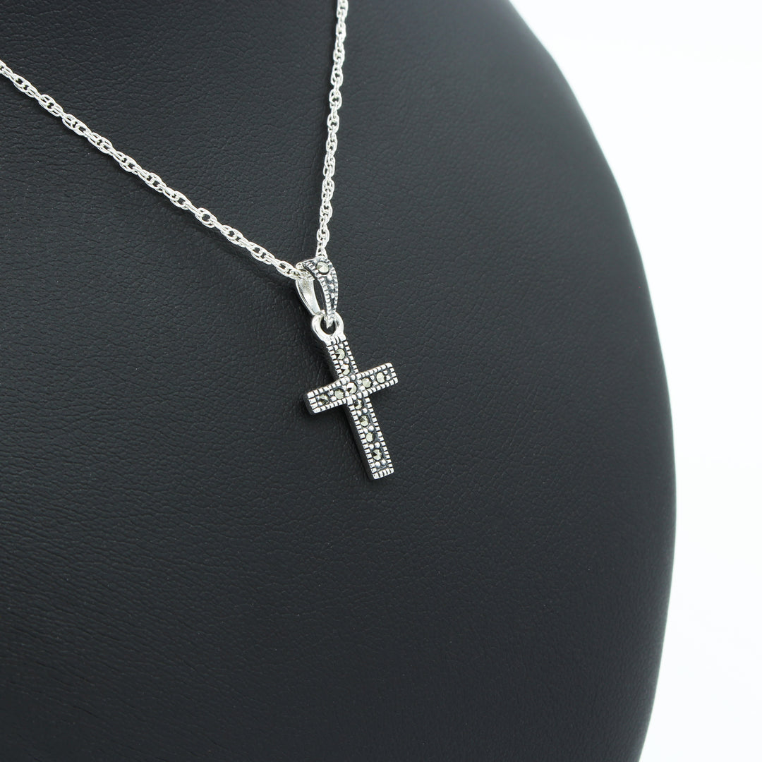 Marcasite Cross Necklace
