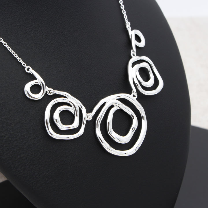 Silver Organic Spiral Necklace